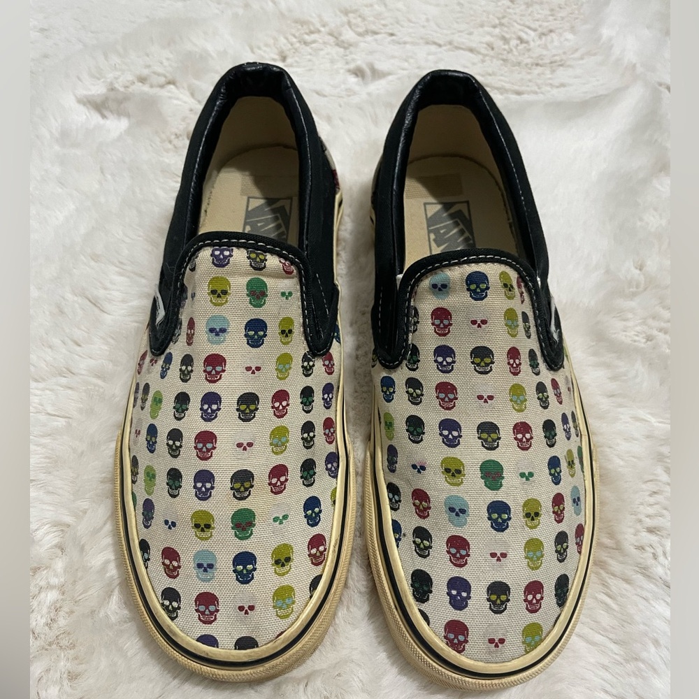Vintage Vans skull slip-on shoes